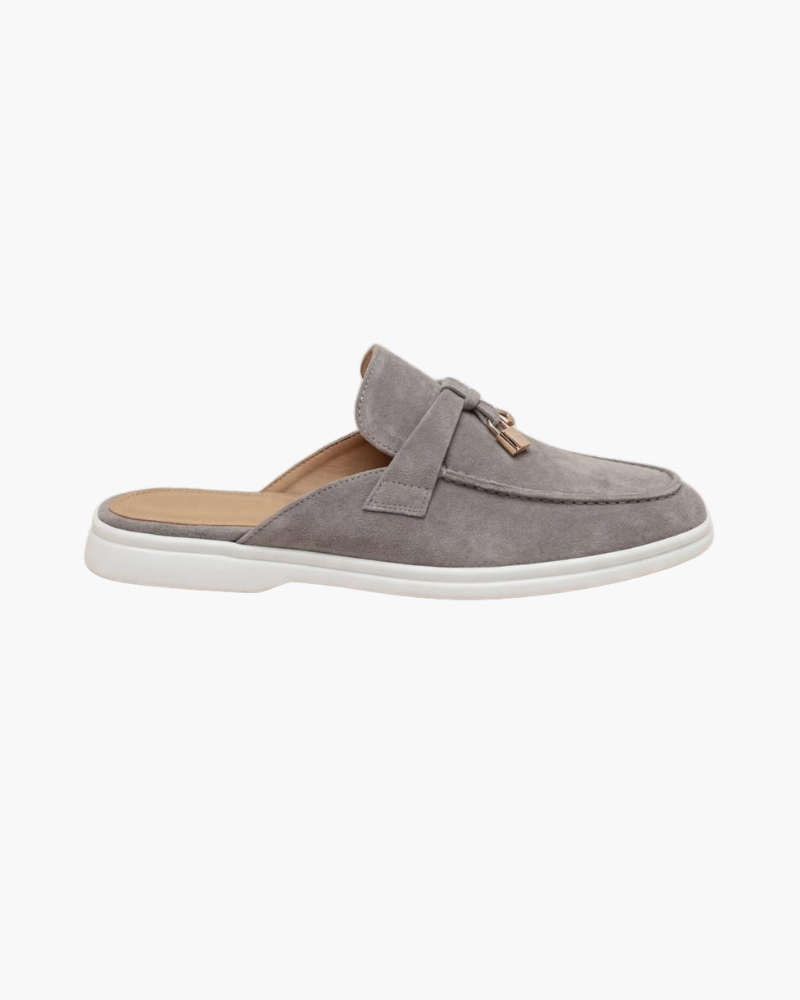 Mule Cadaqués · daim gris clair